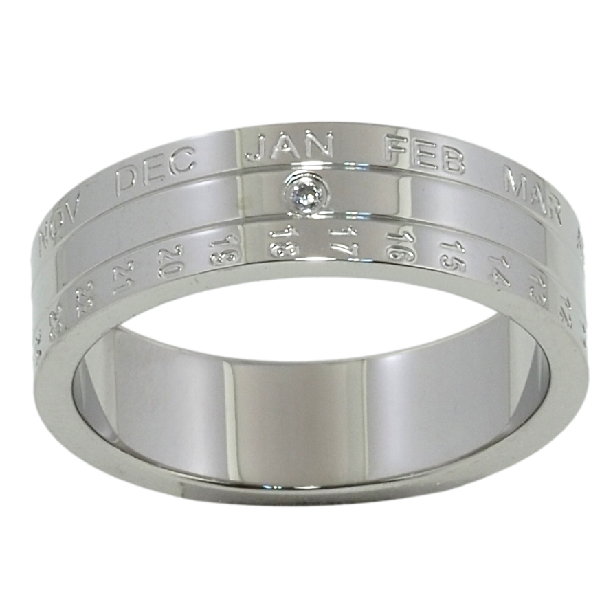 Каблучка Xuping TTM Stainless Steel Колір Родій Календар фото №1