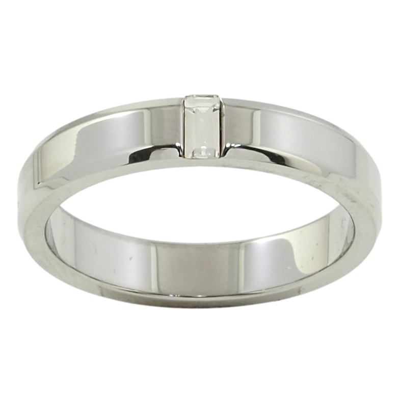 Кольцо Xuping TTM Stainless Steel Цвет Родий Доріжки цирконію фото №1