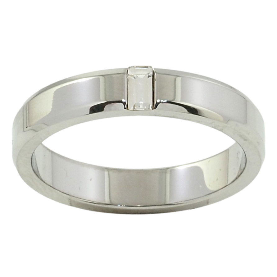 Каблучка Xuping TTM Stainless Steel Колір Родій Доріжки цирконію фото №1