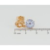 Сережки Xuping Позолота 18K пусети Квіточки з декоративним синіми фіанітом фото №2