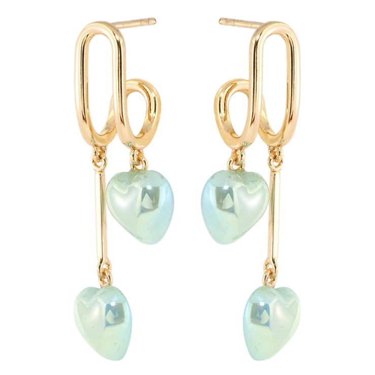 Сережки Xuping Позолота 18K пусети Декоративні підвіски з сердечками фото №13