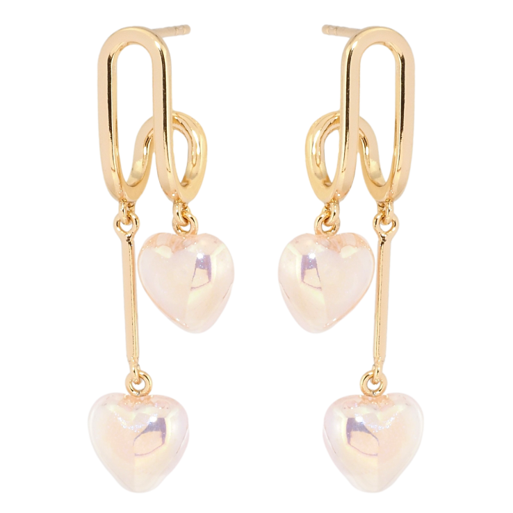 Сережки Xuping Позолота 18K пусети Декоративні підвіски з сердечками фото №11