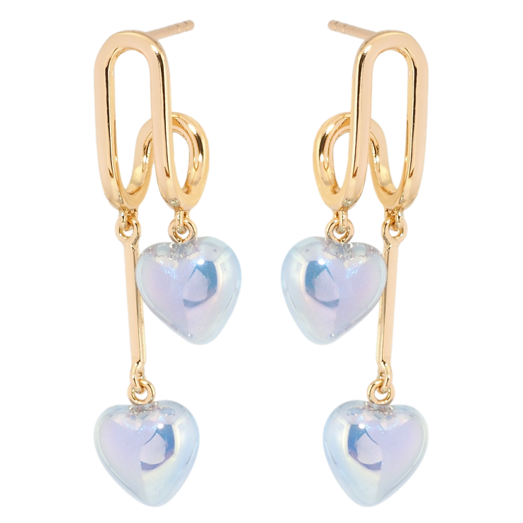 Сережки Xuping Позолота 18K пусети Декоративні підвіски з сердечками фото №12