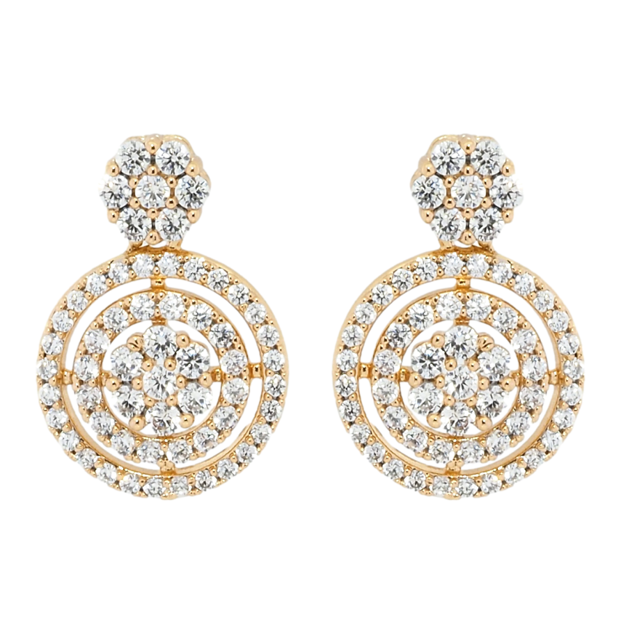 Сережки Xuping Позолота 18K пусети Інкрустація цирконієм фото №1 Сережки Xuping Позолота 18K пусети Інкрустація цирконієм фото №1