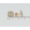 Сережки Xuping Позолота 18K пусети Багатогранники з цирконієм фото №2