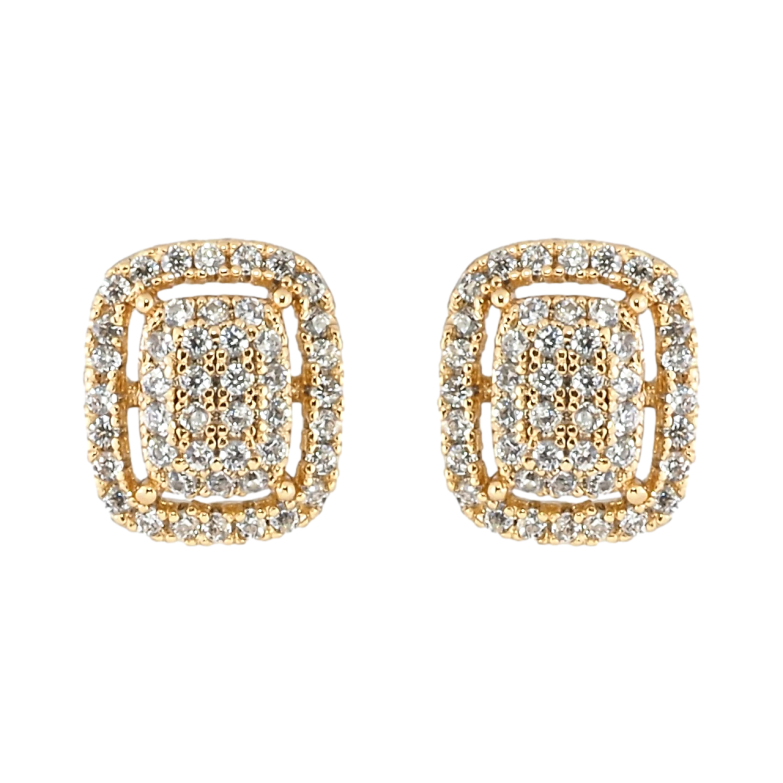 Сережки Xuping Позолота 18K пусети Інкрустація цирконієм фото №1 Сережки Xuping Позолота 18K пусети Інкрустація цирконієм фото №1