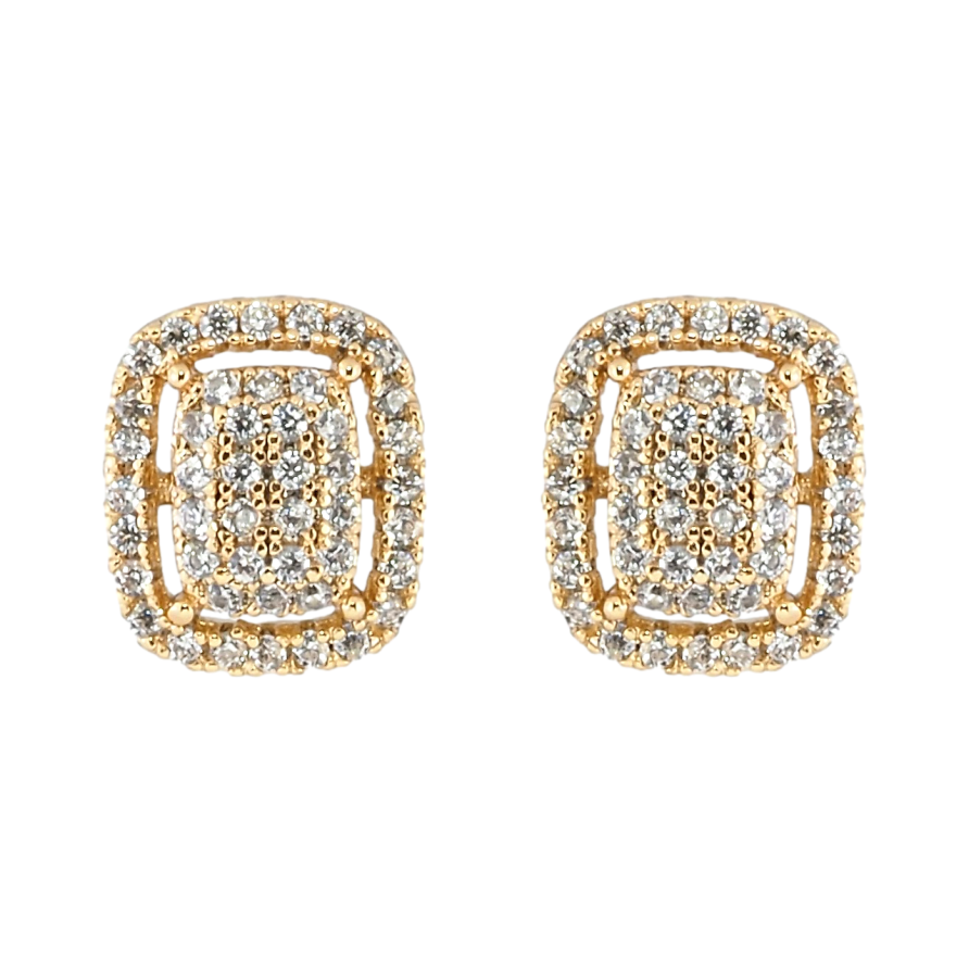 Сережки Xuping Позолота 18K пусети Інкрустація цирконієм фото №1 Сережки Xuping Позолота 18K пусети Інкрустація цирконієм фото №1