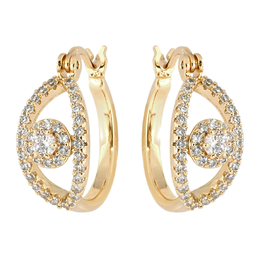 Серьги Xuping Позолота 18K замок-булавка Декоративный узор с цирконием фото №1