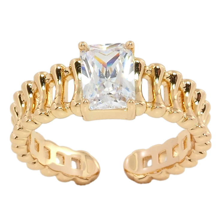 Кольцо Xuping Позолота 18K Фианит фото №24