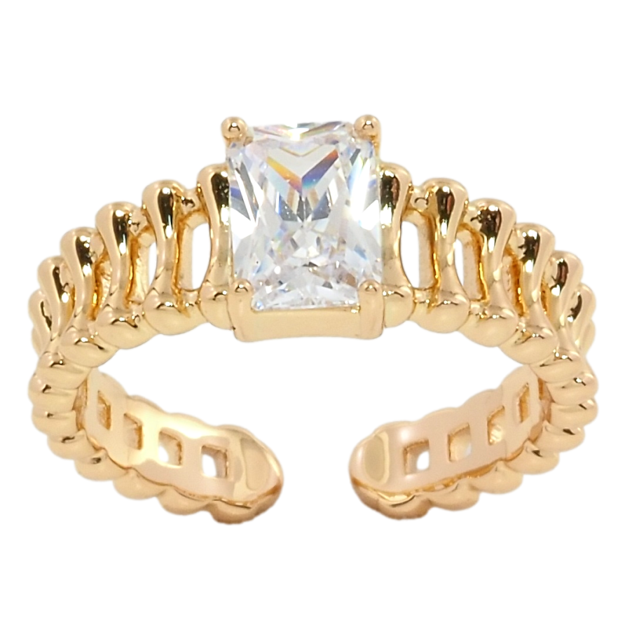 Кольцо Xuping Позолота 18K Фианит фото №1