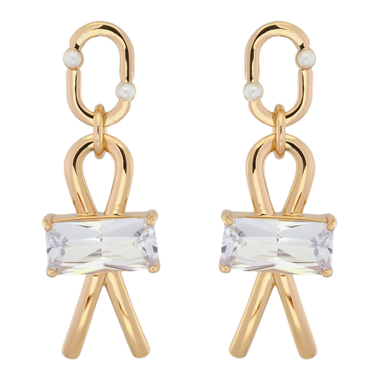 Серьги Xuping QQMM Позолота 18K пусеты Подвески петельки с фианитами фото №16