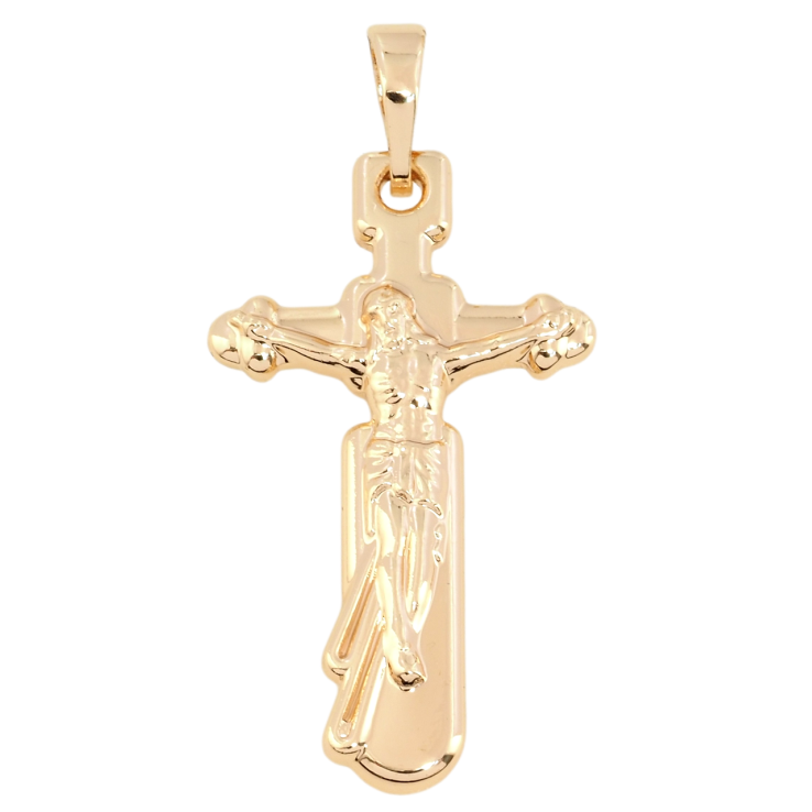 Кулон Xuping M&L Колір 18К Хрест з Розп'яттям для ланцюжка до 6мм фото №6 Кулон Xuping M&L Колір 18К Хрест з Розп'яттям для ланцюжка до 6мм фото №6