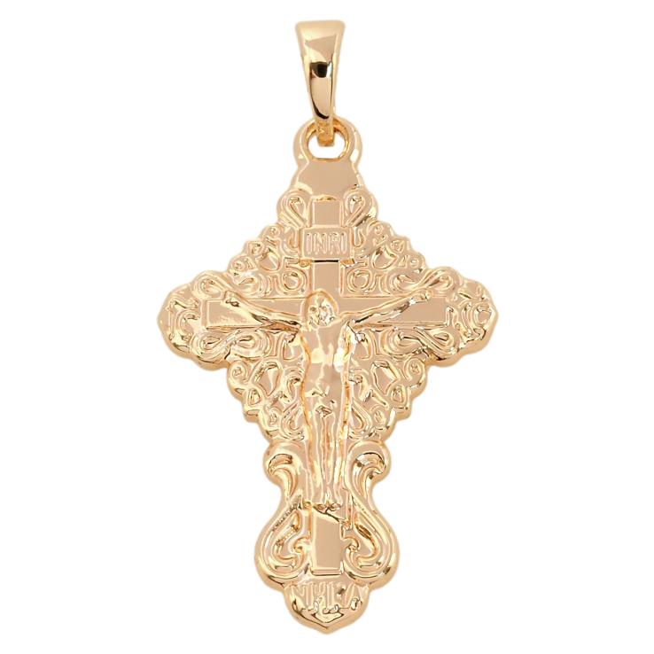 Кулон Xuping M&L Колір 18К Хрест з Розп'яттям для ланцюжка до 5мм фото №8 Кулон Xuping M&L Колір 18К Хрест з Розп'яттям для ланцюжка до 5мм фото №8