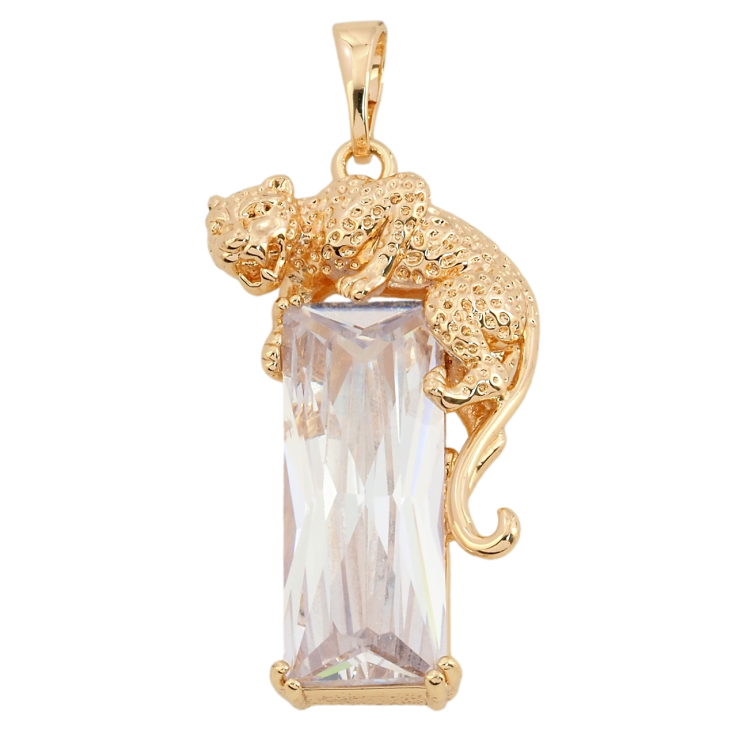 Кулон Xuping M&L Колір 18К Кристал з леопардом для ланцюжка до 5мм фото №3 Кулон Xuping M&L Колір 18К Кристал з леопардом для ланцюжка до 5мм фото №3