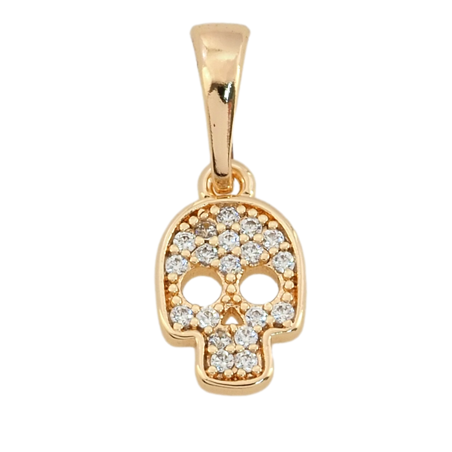 Кулон Xuping M&L Колір 18К Череп з цирконієм для ланцюжка до 6мм фото №1 Кулон Xuping M&L Колір 18К Череп з цирконієм для ланцюжка до 6мм фото №1