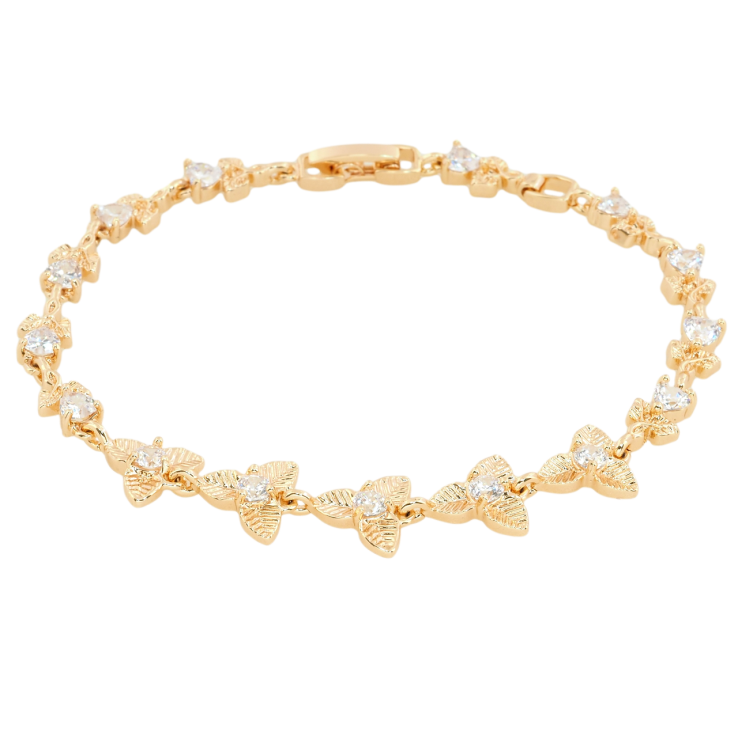 Браслет Xuping M&L Колір 18К Квітковий візерунок з цирконієм довжина 20см х 4-10мм фото №12