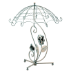 Підставка під усі види прикрас Металічна бронзова парасолька, що обертається, з квітами 35х28см дивись опис фото №2