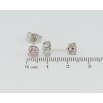 Серьги Xuping Родий пусеты Розовые фианиты в 6-ти крапановой оправе ø 5мм фото №2