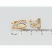 Серьги Xuping Позолота 18K английский замок Ромбовый узор с радужными фианитами и цирконием фото №2