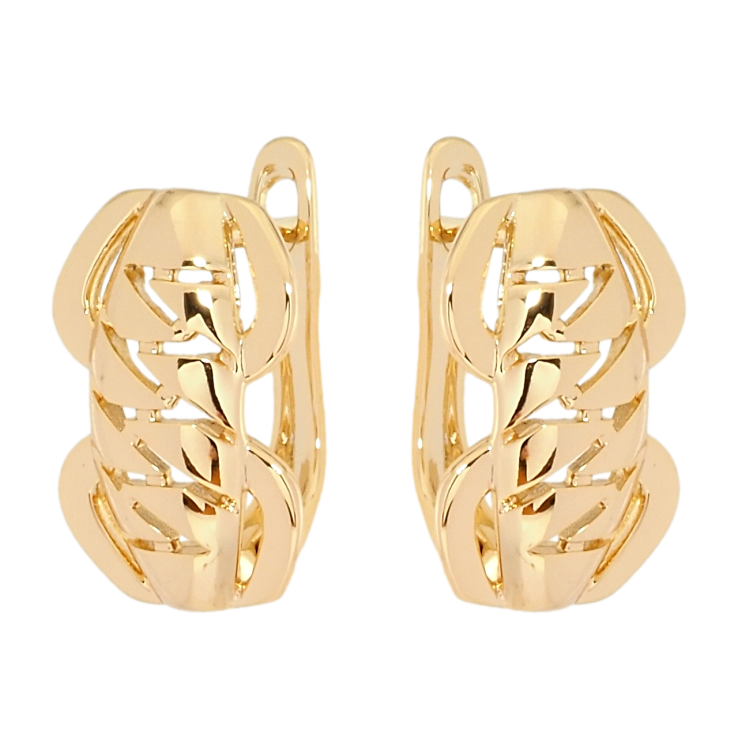 Сережки Xuping Позолота 18K англійський замок Декоративний різьблений орнамент фото №19