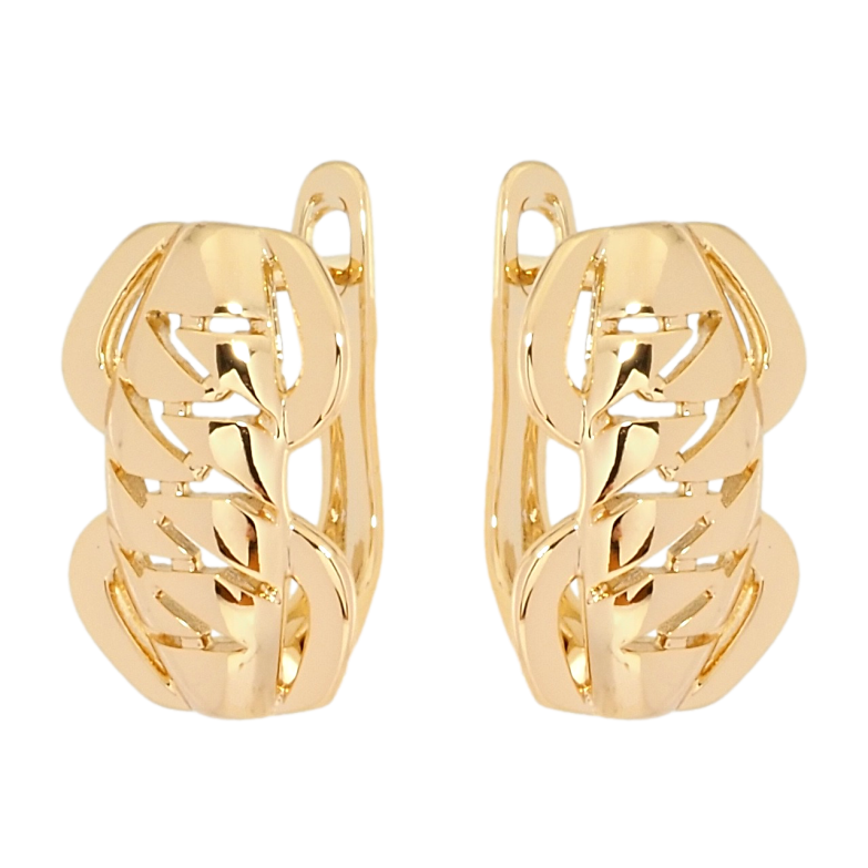 Серьги Xuping Позолота 18K английский замок Декоративный резной орнамент фото №1