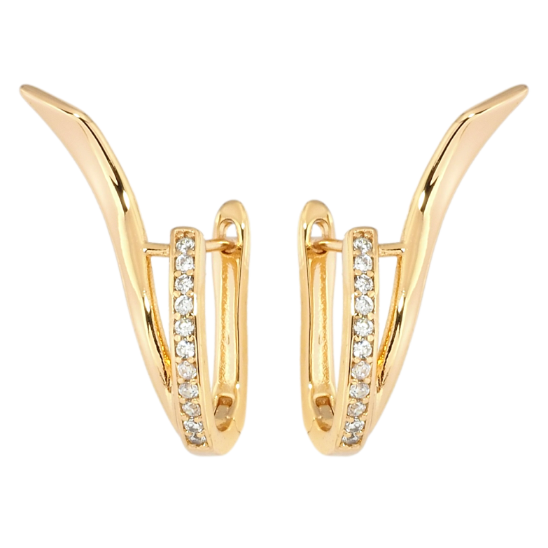 Серьги Xuping Позолота 18K английский замок Декоративные фото №3