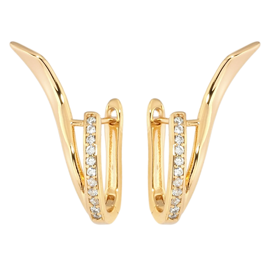 Сережки Xuping Позолота 18K англійський замок Декоративні фото №1