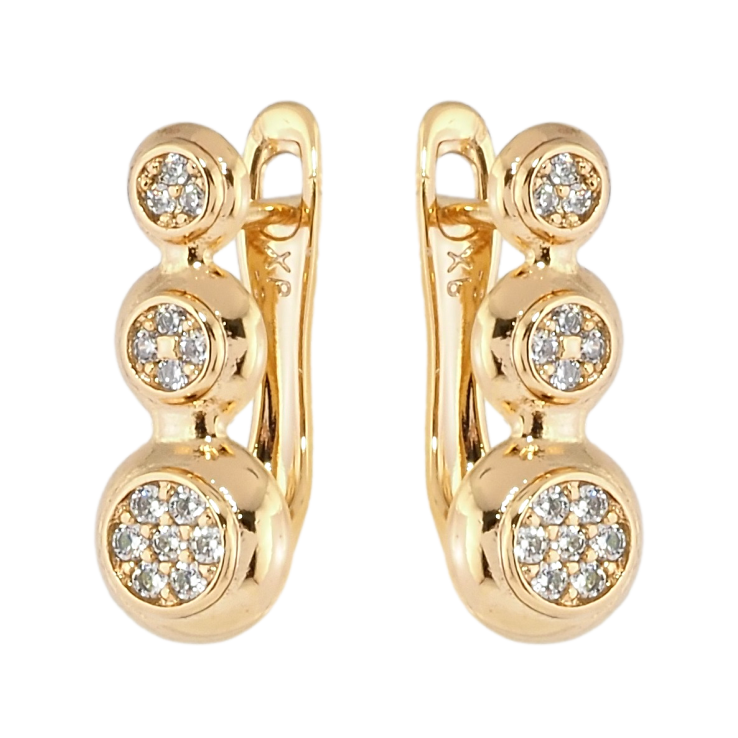 Сережки Xuping Позолота 18K англійський замок Інкрустація цирконієм фото №11 Сережки Xuping Позолота 18K англійський замок Інкрустація цирконієм фото №11