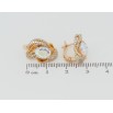 Сережки Xuping Позолота 18K англійський замок Квіткові мотиви з райдужними фіанітами і цирконієм фото №2
