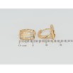 Сережки Xuping Позолота 18K колечка Прямокутники з хрестиками фото №2