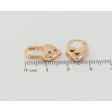 Серьги Xuping Позолота 18K колечки Сердечки-замочки фото №2