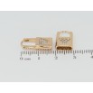 Сережки Xuping Позолота 18K колечка Замочки з цирконієм фото №2