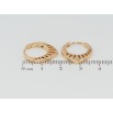 Серьги Xuping Позолота 18K колечки Резной боковой узор фото №2