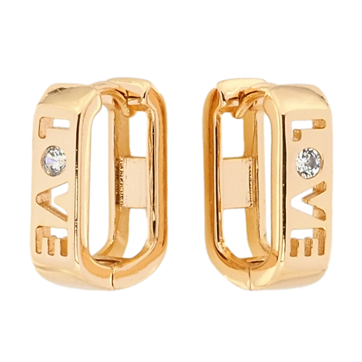 Сережки Xuping Позолота 18K колечка Love фото №16