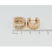 Серьги Xuping Позолота 18K колечки Широкие с дорожкой циркония фото №2