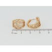 Серьги Xuping Позолота 18K колечки Декоративный узор с цирконием фото №2