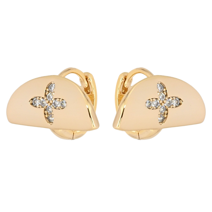 Серьги Xuping Позолота 18K колечки Декоративный узор с цирконием фото №7