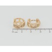 Серьги Xuping Позолота 18K колечки Узор с цирконием фото №2