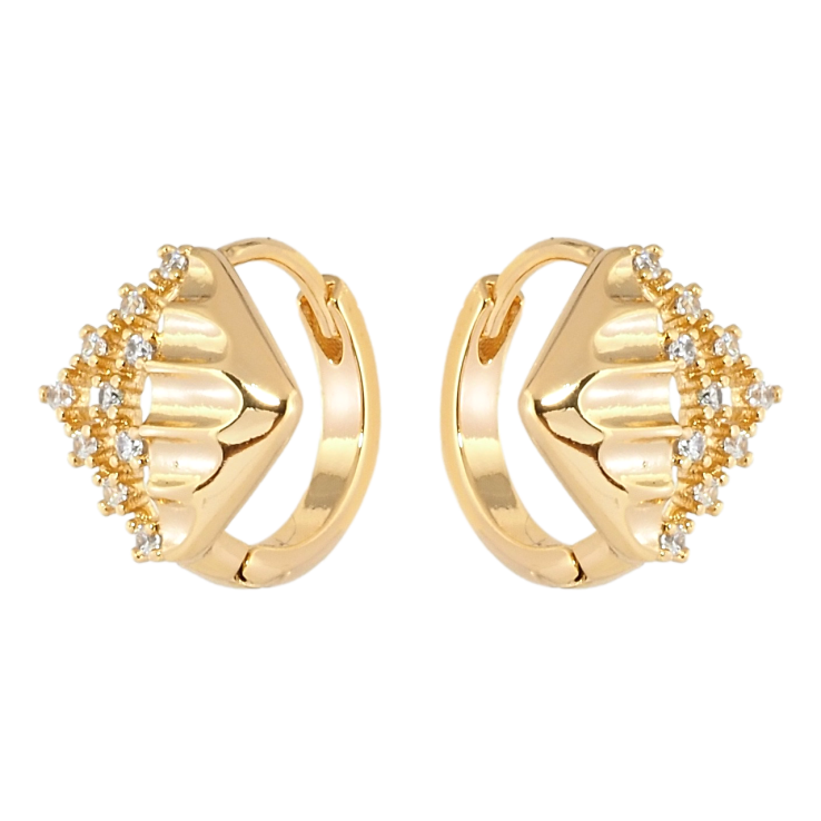 Серьги Xuping Позолота 18K колечки Ромбы с цирконием фото №23