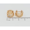 Серьги Xuping Позолота 18K колечки Резной узор с цирконием фото №2