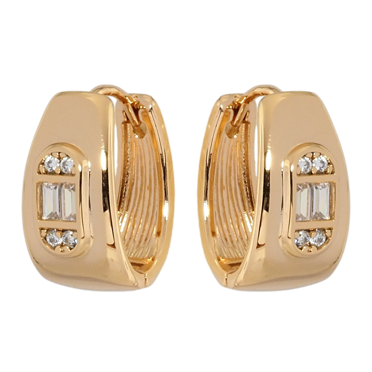 Серьги Xuping Позолота 18K колечки Декоративный узор с цирконием фото №24