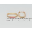 Серьги Xuping Позолота 18K колечки Узор дорожки циркония с розовой эмалью фото №2