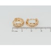 Серьги Xuping Позолота 18K колечки Декоративный узор с дорожкой циркония фото №2
