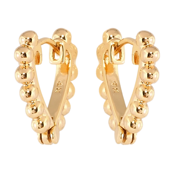Сережки Xuping Позолота 18K колечка Серця з кульок фото №12