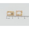 Сережки Xuping Позолота 18K колечка Прямокутні із зірочками фото №2