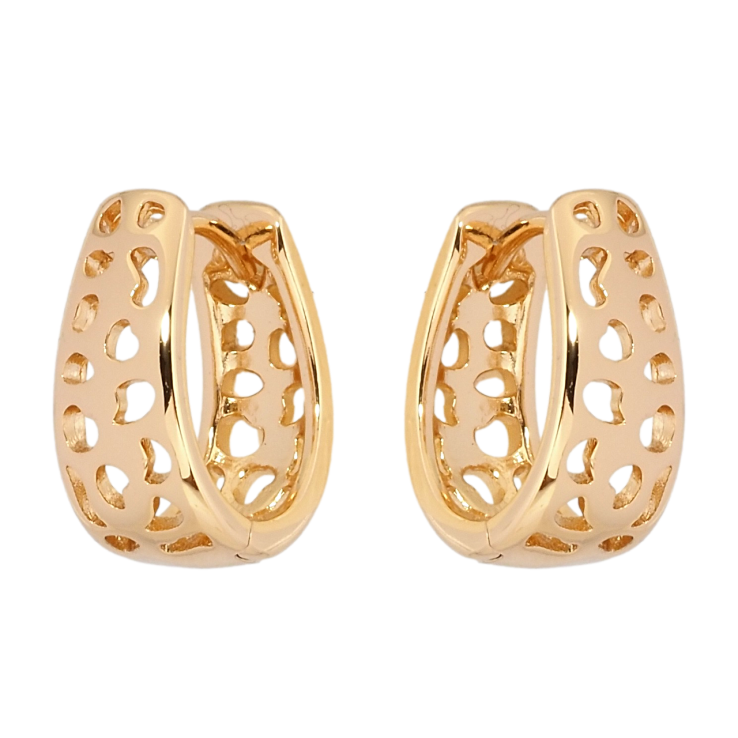 Серьги Xuping Позолота 18K колечки Декоративный резной орнамент фото №15