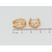 Серьги Xuping Позолота 18K колечки Декоративный резной орнамент фото №2