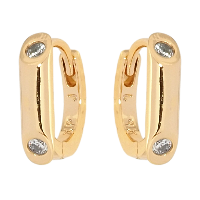 Серьги Xuping Позолота 18K колечки Узор с цирконием фото №1