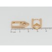 Серьги Xuping Позолота 18K колечки Ромбовый узор с цирконием фото №2