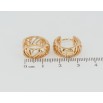 Сережки Xuping Позолота 18K колечка Різьблений орнамент фото №2